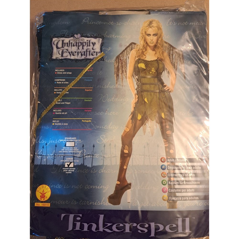 Rubies Unhappily Ever After Tinkerspell Gothic Fairy Costume Large 16816 Yellow
